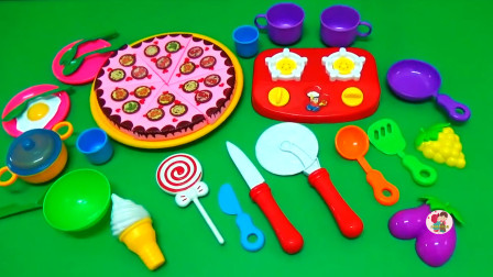 儿童厨具餐具，披萨饼棒棒糖，儿童玩具亲子互动