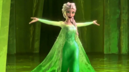《冰雪奇缘》冰雪女王&ldquo;变&rdquo;大地之母，变装绿色礼服，要是有就好了！