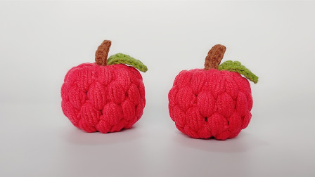 钩织编织圣诞节苹果枣形针钩织的苹果更加美观怎样编织织法图解