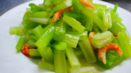 爽脆营养的海米炝芹菜, 过节餐桌必备