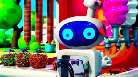 宝宝巴士：乐乐想要香草冰淇淋，机器人一下做好，撒上星星糖真好
