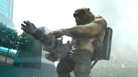 俄罗斯版复仇者联盟电影，灰熊人二段变身，加特林重机枪彪悍登场