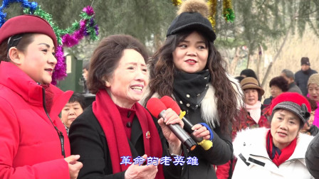 中国著名歌唱家贠恩风冒严寒慰问群众一曲《绣金匾》泪洒歌场敬佩