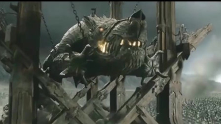 《指环王3：王者无敌》场面太壮观，这巨型破城锤几头巨兽都拉不动！！
