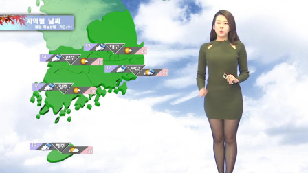 韩国天气预报太好看了，全国都会下雨哦