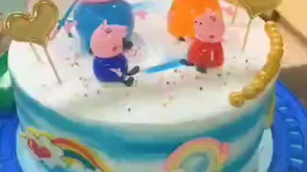 小孩们都喜欢的小猪佩奇托马斯蛋糕，送给男孩子最合适！