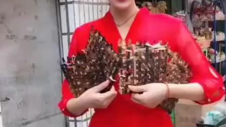 缅甸美女介绍当地的烤虾,看上去真好吃,烤虾的