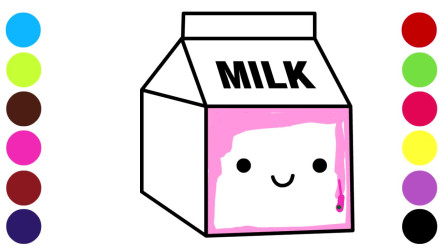 怎么画一个好喝的牛奶盒呢 牛奶盒子涂什么颜色 牛奶盒子简笔画