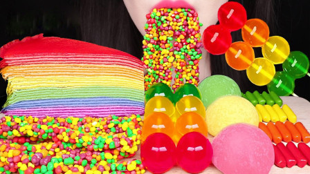 网络流行的创意彩虹甜点，果冻、麻薯、千层蛋糕，每一款都是女孩子最爱