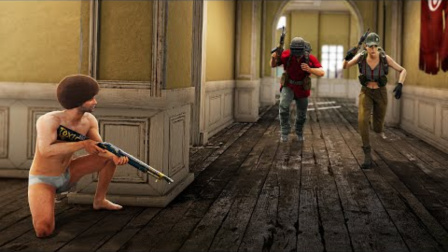 绝地求生：吃鸡精彩集锦， 蹲墙角的最高境界