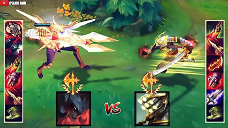LOL：神装剑魔vs神装剑圣，哪个英雄更强？