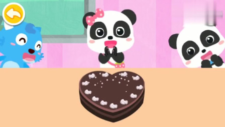 宝宝巴士奇妙救援队 熊猫奇奇和蓝猫吃巧克力蛋糕