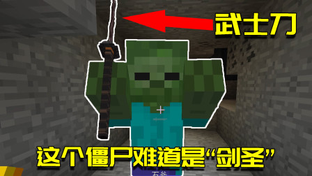 我的世界拔刀剑生存2：会用拔刀剑的僵尸？一刀差点要我老命！