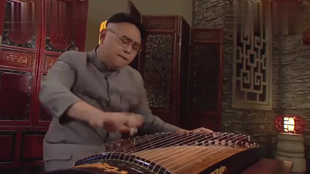 老表，你好Hea! ：林盛斌用古筝给齐静文弹奏生日歌，还用毛笔题字，太搞笑了这段！