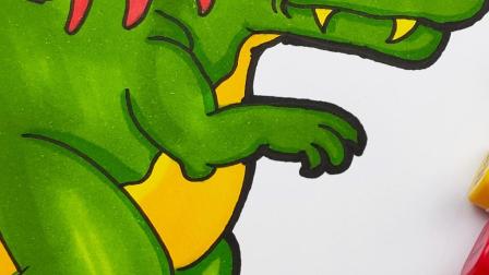 画一只异特龙,超萌侏罗纪恐龙简笔画