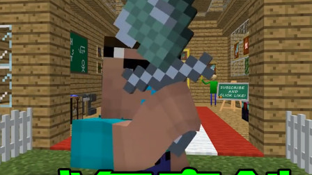 我的世界：阿呆在木剑上加两条鱼，被攻击后还会吐泡泡？