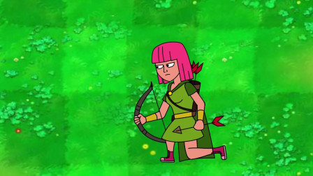 植物大战僵尸：小美女被攻击倒，可恶