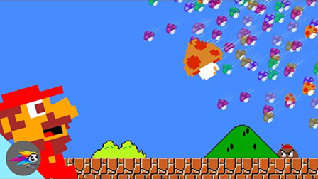 超级玛丽：马里奥超搞笑动画，天降蘑菇雨！