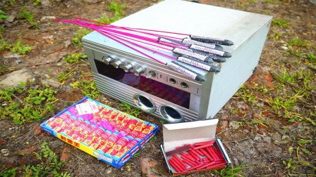 王中王爆竹,擦炮,窜天猴轮流轰炸国产低音炮,低音炮能顶几轮?