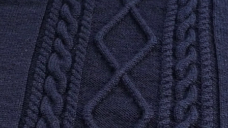 菱形棒针方块花编织教程，新手可以编织，适合编织套头背心和毛衣图解视频