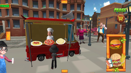 厨师模拟器：做了美味的披萨和意大利面，开车去公园外卖了！