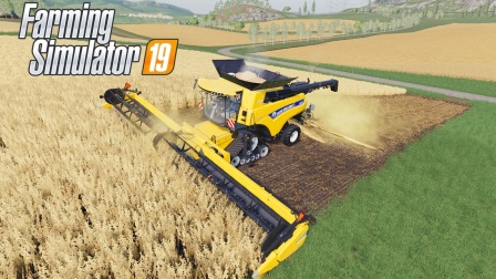 托尼行&模拟农场19#8：菲尔伯伦庄园 对18和19号地的大豆进行收割 @ Farming Simulator 19