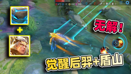 小虾米：给觉醒后的后羿，配上一个辅助盾山，才知道有多可怕