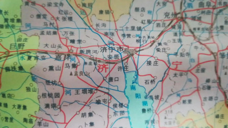1984年的山东省老地图，济宁很小，菏泽很大