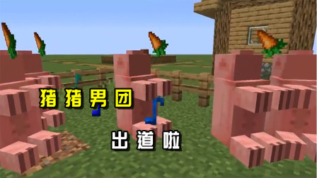 我的世界：猪猪男团宣布出道！设计师恶趣味满满