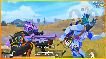 和平精英：到M城不捡空投楼顶蹲守，玛莎拉蒂队伍直接来白给