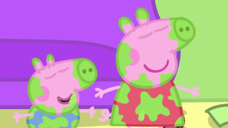 佩奇和乔治把颜料弄的满身都是~小猪佩奇游戏