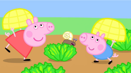佩奇乔治和小蜗牛躲猫猫~小猪佩奇游戏