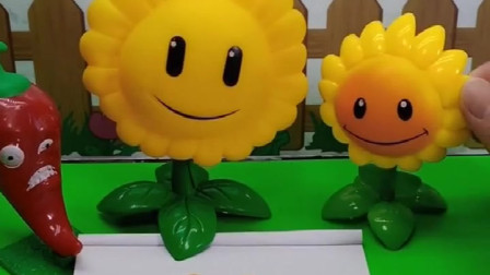 红辣椒给她的好朋友画画像 结果来了两个太阳花 那个是他的好朋友