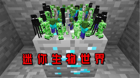 我的世界：迷你生物世界！绝对找不到比这个更小的僵尸了