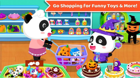 齐齐自己学习完成超市购物~宝宝巴士游戏