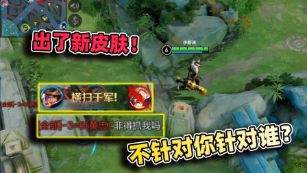 小虾米：黄忠都出了新皮肤，不针对你针对谁，这是常规待遇