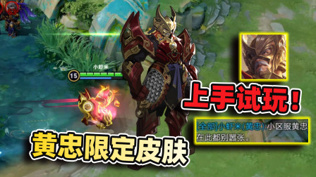 小虾米：直接拿下黄忠限定皮肤，上手试玩后，感觉还不错！