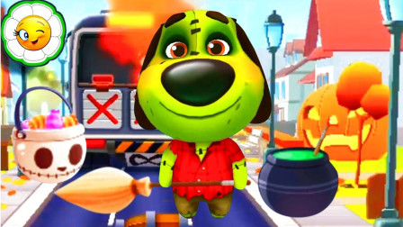 僵尸狗狗抓捕小浣熊~汤姆猫跑酷游戏