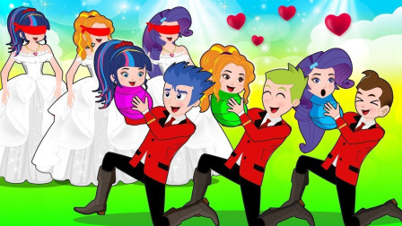 两个男生谁能满足紫悦的愿望？小马国女孩游戏