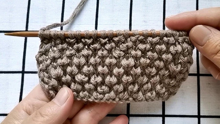 一种颗粒花的编织方法，新手也可以编织，适合编织厚实的外套毛衣图解视频