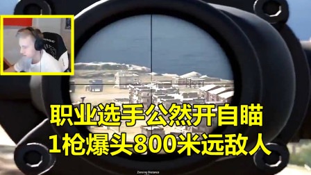 绝地求生：职业选手公然开自瞄，1枪爆头800米敌人，蓝洞看完却不敢封号