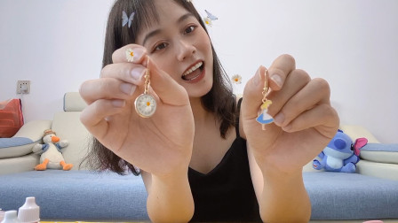 DIY白雪公主耳环，这是目前我做过的最小巧最迷人的清凉夏日耳环