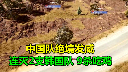绝地求生：中国队再现统治力，决赛圈连灭2支韩国队，天秀9杀吃鸡