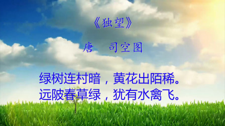 小学必背古诗之:独望唐代-司空图