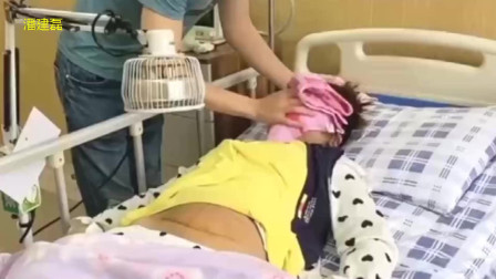 河南焦作：老婆生孩子剖腹产，看着这么大伤口好心疼，女人真的不容易呀！