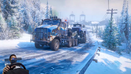 雪地奔驰31期：大雪天的给村民拉车，路面打滑差点上不去