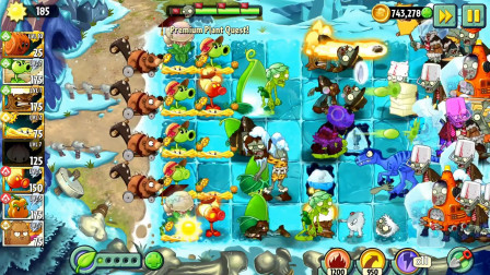 植物大战僵尸2国际版第1086期：新植物战士风滚草初体验★哲爷和成哥