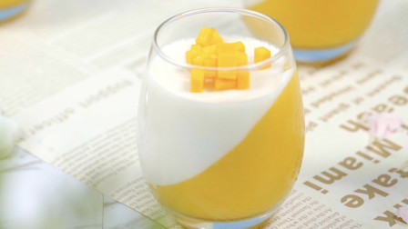 夏日高颜值冰爽甜品 自制芒果牛奶布丁 简单又美味！