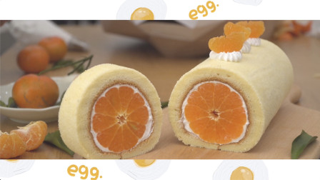 自制日式水果卷蛋糕-橘子瑞士卷蛋糕
