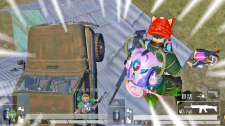 和平精英：飞车上屋顶突袭法，学会这招敌人不团灭都难